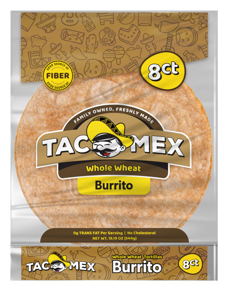 tacomex burrito whole wheat tortilla