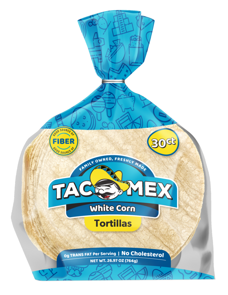 tacomex 30 count white corn tortillas