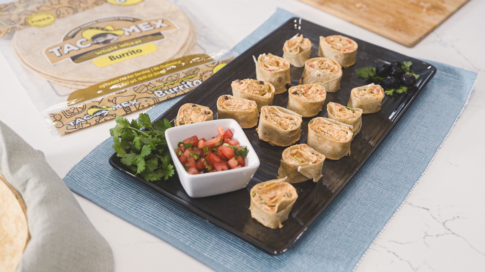 Taco pinwheels whole wheat tortillas