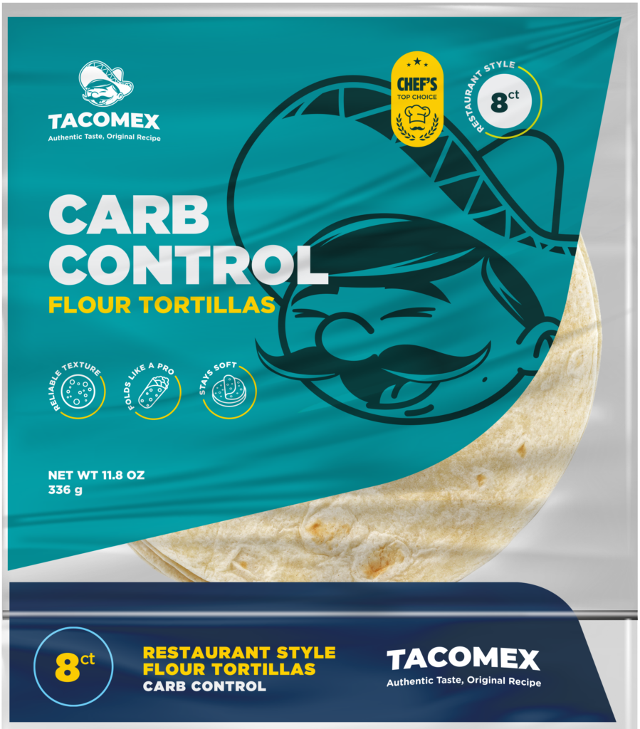 bag of carb control low carb tortillas 8ct tacomex