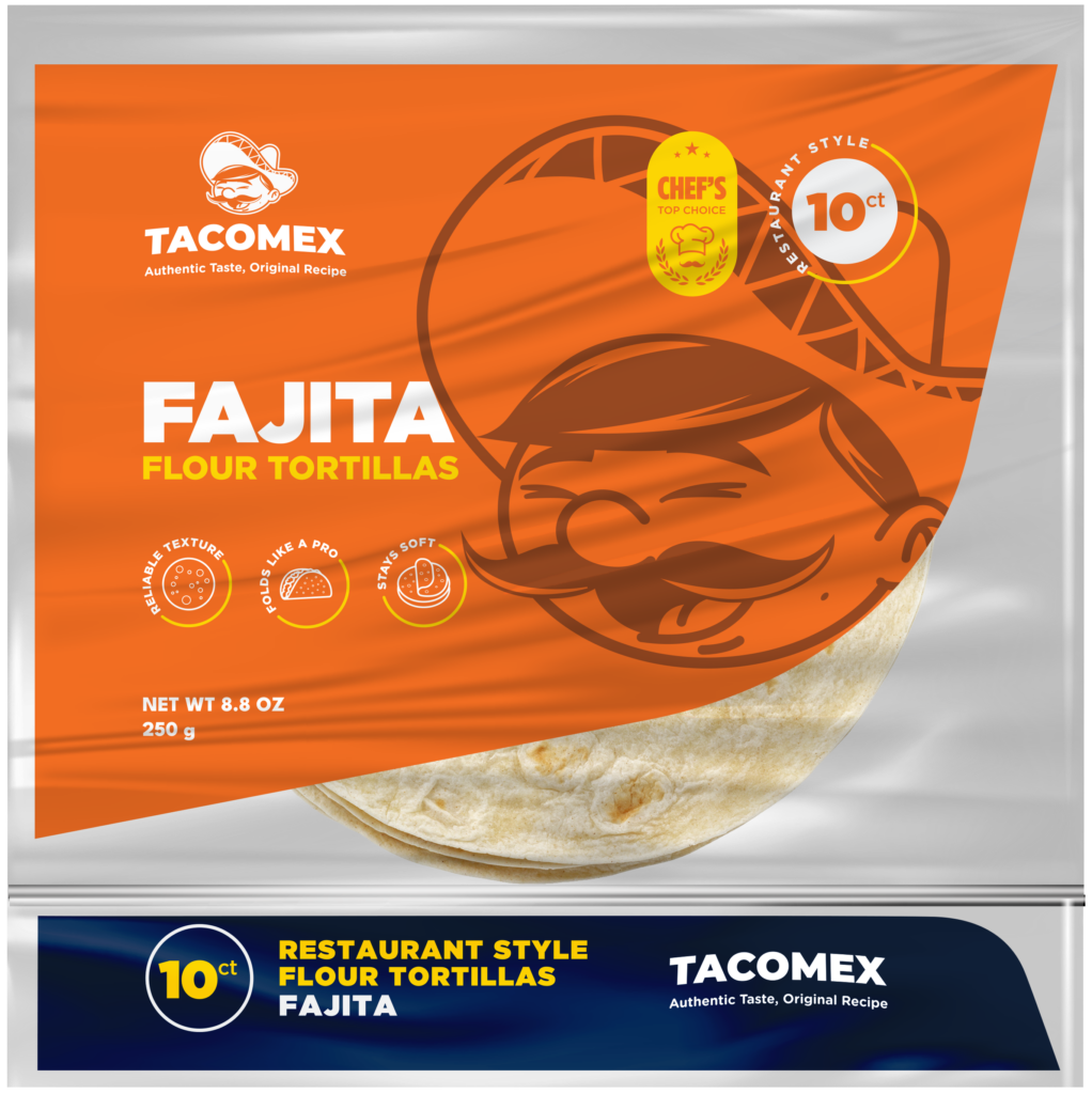 bag of fajita tortillas 10ct tacomex